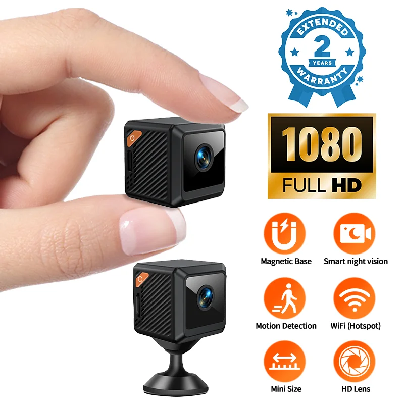 W02 1080Pミニセキュリティ保護ホームナイトビジョン監 - Smart Home Cctv Camera のレビューと価格
