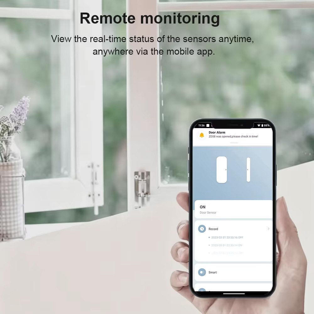 Zigbee 3.0 ドア・窓センサー 磁気接点 スマートホ - Smart Home Yandex のレビューと価格