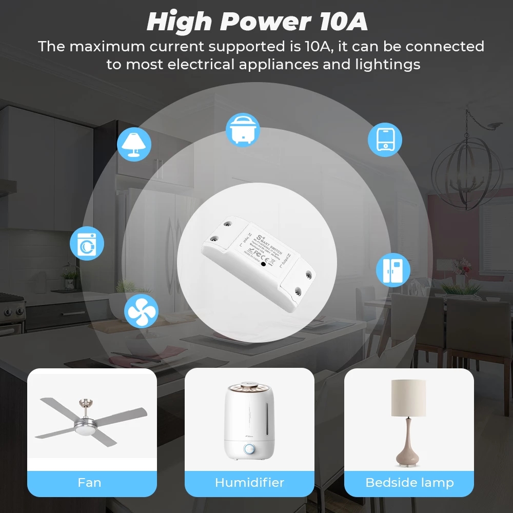 WiFiスイッチDIYミニスマートホームスイッチリレーモジュ - Smart Ir Remote Controller のレビューと価格
