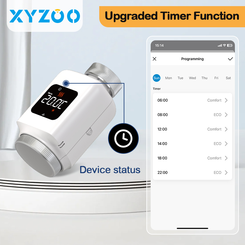 Tuya-インテリジェントサーモスタットラジエーターバルブ, - Smart Home Package のレビューと価格
