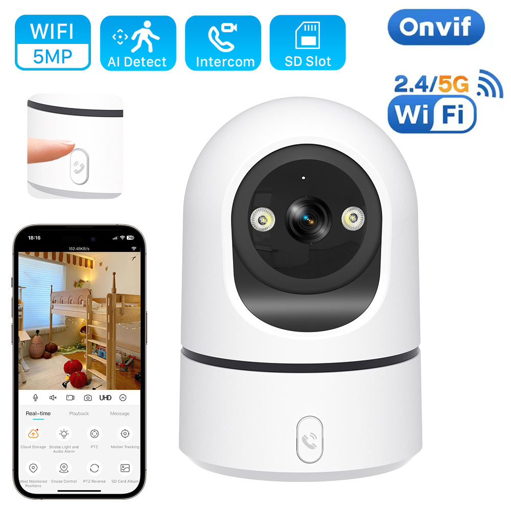 スマートホーム 5MP IP カメラ WiFi ワイヤレス屋 - Smart Home Cctv Camera のレビューと価格
