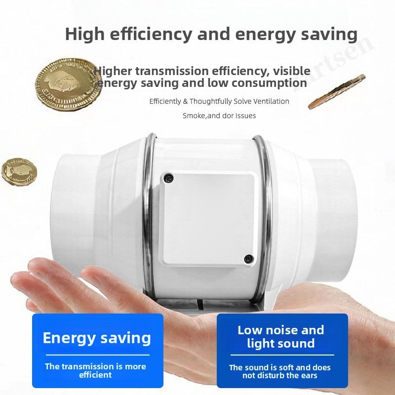 排気ファン家庭用サイレントインラインパイプダクトファン浴室2 - Smart Bathroom Fan のレビューと価格