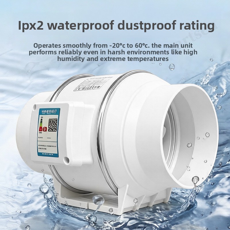 排気ファン家庭用サイレントインラインパイプダクトファン浴室2 - Smart Bathroom Fan のレビューと価格