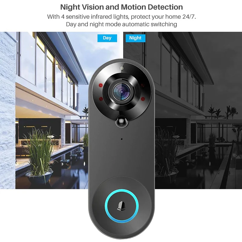Tuyaビデオドアベルカメラ 1080P WiFiドアベル  - Smart Home Video Doorbell Enhanced Security With Smart Doorbell のレビューと価格