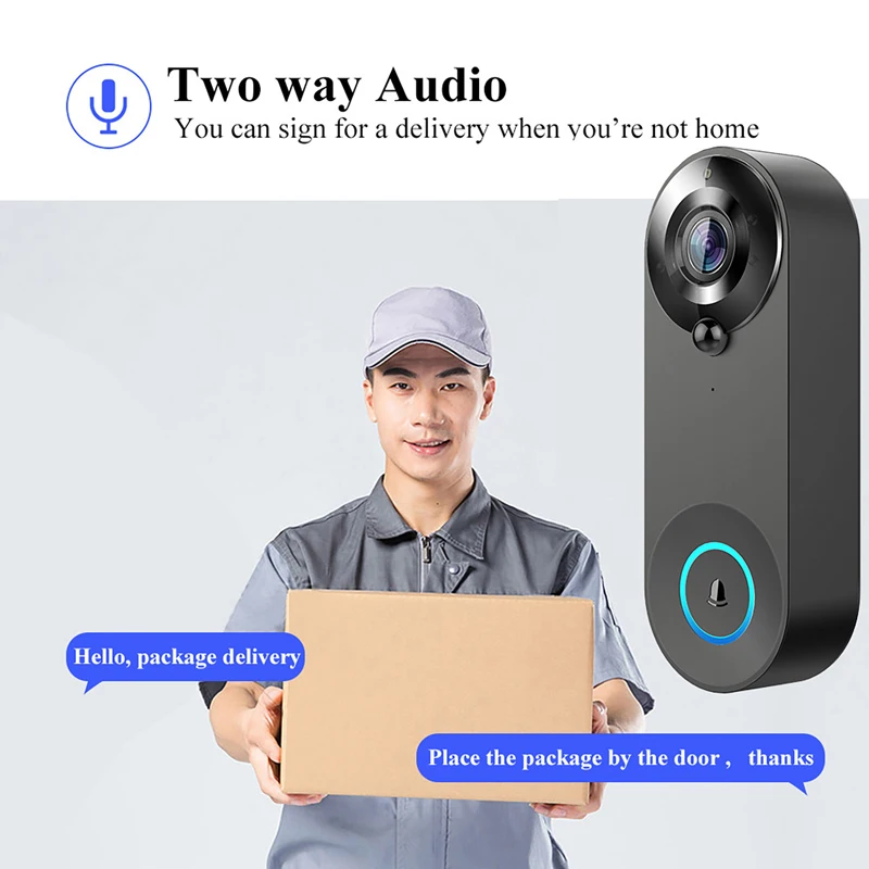 Tuyaビデオドアベルカメラ 1080P WiFiドアベル  - Smart Home Video Doorbell Enhanced Security With Smart Doorbell のレビューと価格