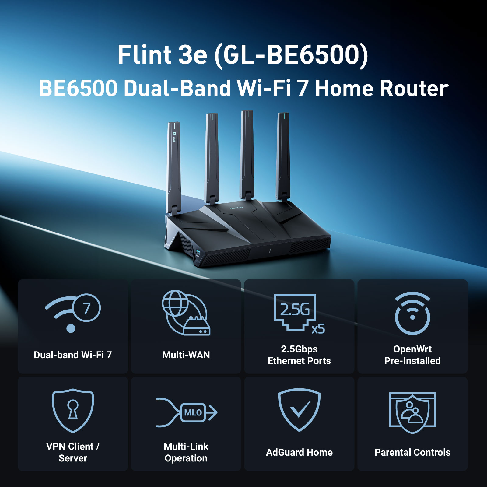 GL.iNet GL-BE6500 (Flint 3e) デ - Smart Home Router のレビューと価格