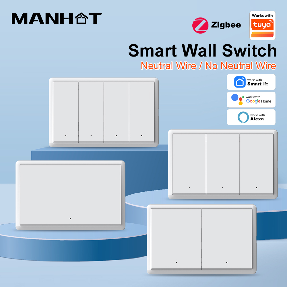 MANHOT ZigBee3.0 スマートスイッチ 中性線不 - Tuya Smart Switch のレビューと価格