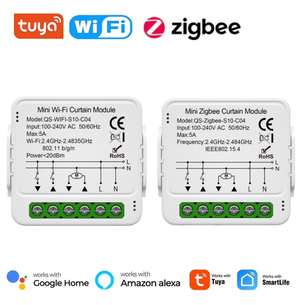 Tuya WiFi Zigbee スマート カーテン スイッ - Home Automation Kit のレビューと価格