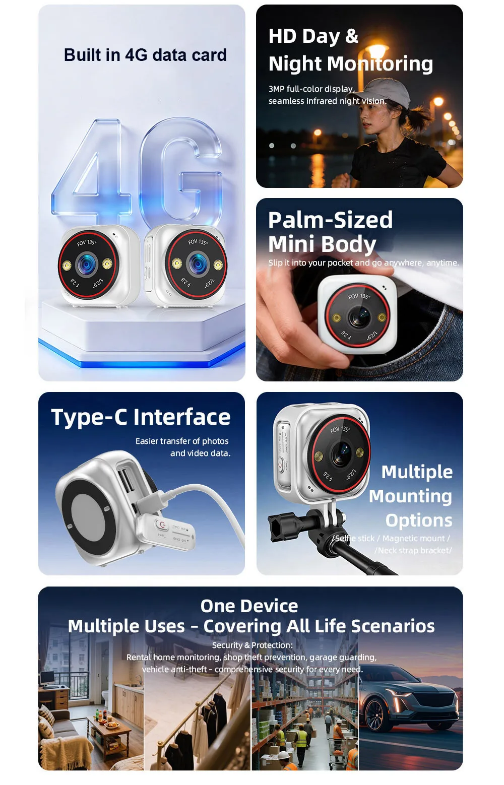 LS VISION 4G SIMポケットカメラ 屋外監視バッ - Smart Home Battery Camera Ezviz のレビューと価格